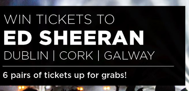 Win tickets to Ed Sheeran in Cork, Galway or Dublin Win tickets to Ed Sheeran in Cork, Galway or Dublin