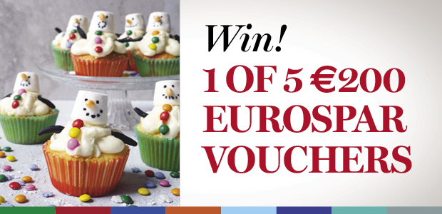 Win 1 of 5 €200 Eurospar Christmas Vouchers