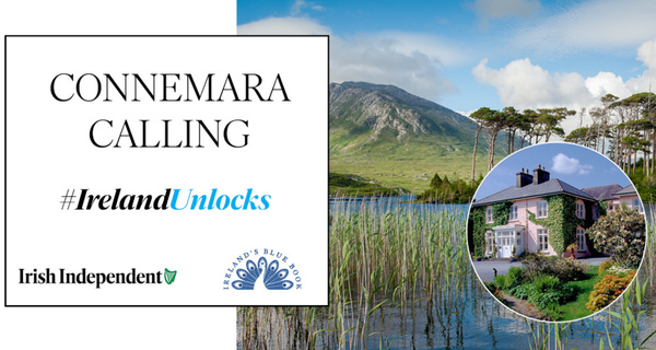 #IrelandUnlocks Connemara Calling - win an overnight stay at Ireland's Blue Book Rosleague Manor