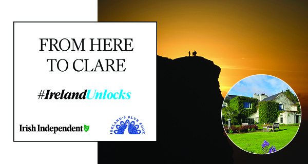 #IrelandUnlocks Clare – win an overnight stay at Ireland's Blue Book Gregans Castle