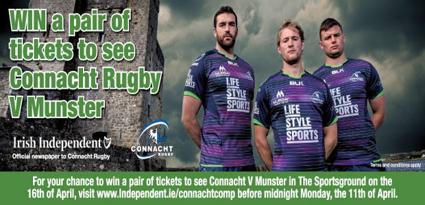 Win a pair of tickets to see Connacht Rugby